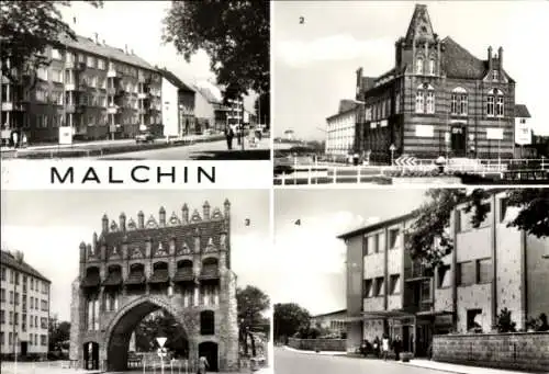 Ak Malchin in Mecklenburg, Wargentiner Straße, Postamt, Kalensches Tor, Kreiskrankenhaus