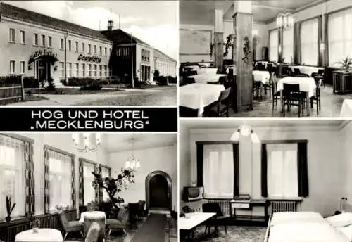 Ak Eggesin in Mecklenburg Vorpommern, HO Hotel und Gaststätte Mecklenburg, Gastraum, Zimmer