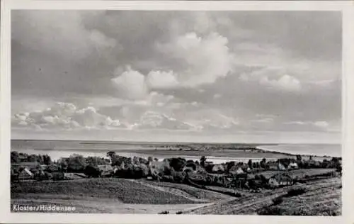 Ak Kloster Insel Hiddensee in der Ostsee, Blick über die Insel