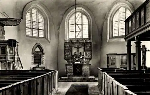 Ak Züssow in Mecklenburg Vorpommern, Kirche, Innenraum, Altar, Kanzel