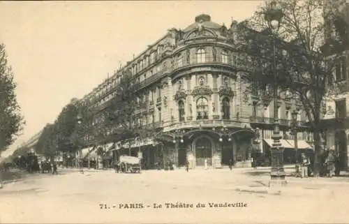 Ak Paris VI, Théâtre du Vaudeville