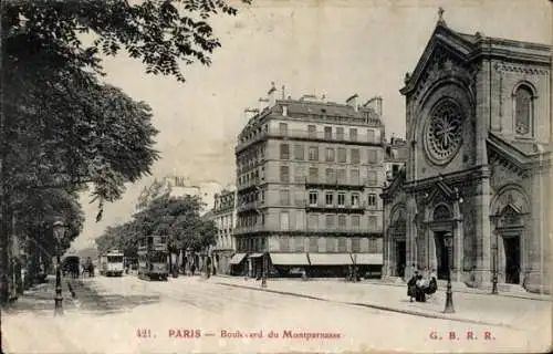 Ak Paris VI, Boulevard du Montparnasse