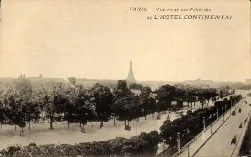 Ak Paris VI, Blick aus den Fenstern des Hotel Continental