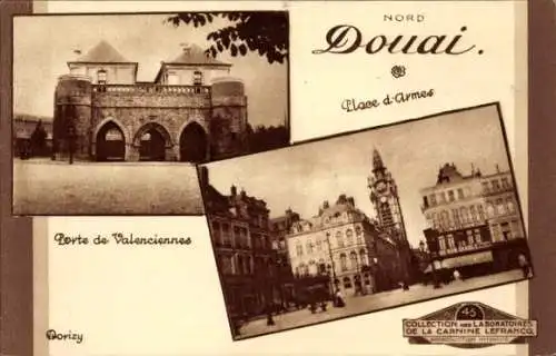 Ak Douai Nord, Porte de Valenciennes, Place d'Armes