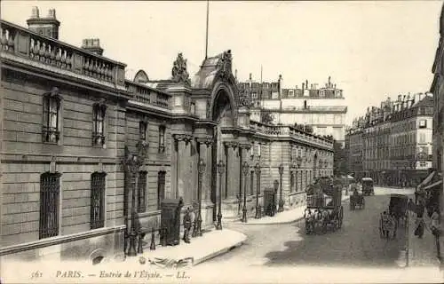 Ak Paris VIIIe Élysée, Eingang zum Élysée