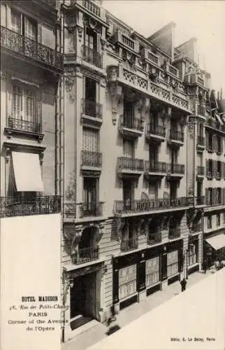 Ak Paris II Bourse, Hotel Madison, Rue des Petits Champs