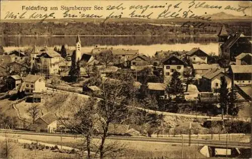 Ak Feldafing am Starnberger See Oberbayern, Teilansicht