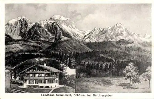 Ak Schönau am Königssee Oberbayern, Landhaus Schönbichl