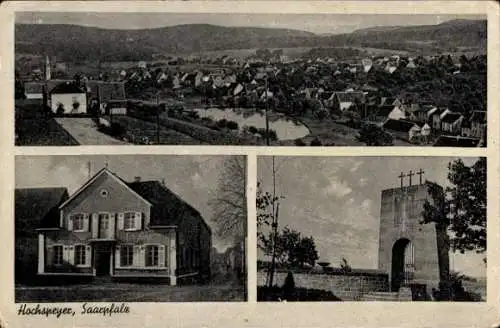 Ak Hochspeyer im Pfälzerwald, Panorama, Gasthof