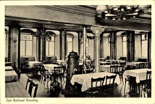Ak Nürnberg in Mittelfranken, Blick ins Café National