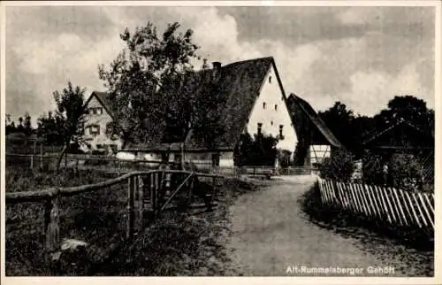 Ak Schwarzenbruck in Mittelfranken Bayern, Alt Rummelsbeger Gehöft