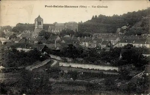 Ak Pont Sainte Maxence Oise, Gesamtansicht