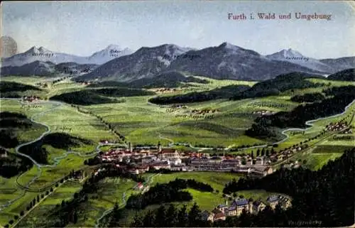 Ak Furth im Wald Oberpfalz Bayern, Panorama