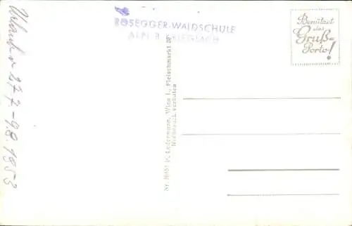 Ak Alpl Krieglach Steiermark, Waldheimat, Waldschule