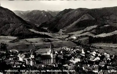 Ak Mariazell Steiermark, Ort gegen Hochschwab, Totale