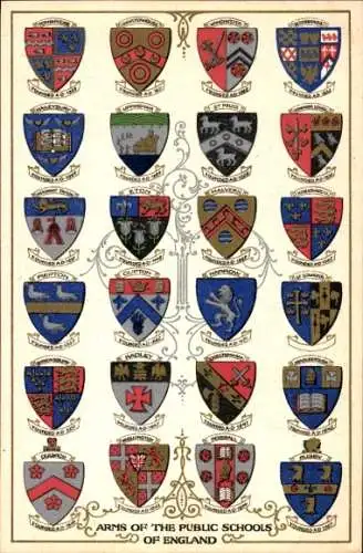 Studentika Ak Oxford Oxfordshire England, Universität Oxford, Wappen der Colleges