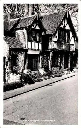 Ak Rottingdean Sussex England, Tudor-Cottages