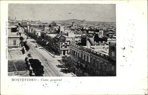 Ak Montevideo, Uruguay, Gesamtansicht