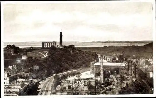 Ak Edinburgh Schottland, Blick vom North British Station Hotel