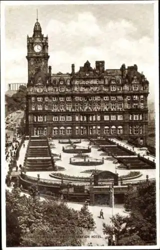 Ak Edinburgh Schottland, North British Station Hotel