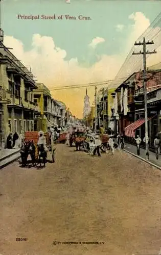 Ak Veracruz Mexiko, Hauptstraße