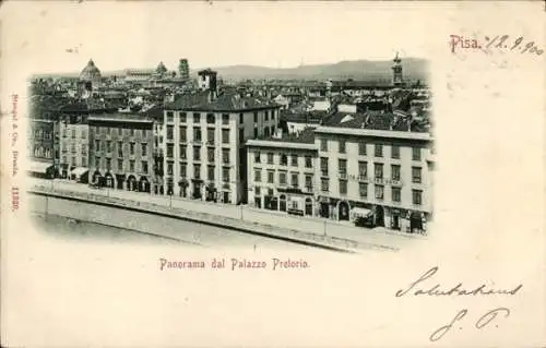 Ak Pisa Toscana, Panorama dal Palazzo Pretorio