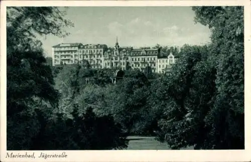 Ak Mariánské Lázně Marienbad Region Karlsbad, Jägerstraße