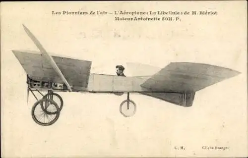 Ak Die Pioniere der Luft, Das Flugzeug von M. Bleriot, Antoinette Engine