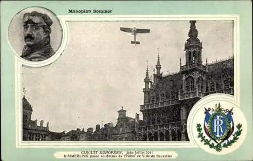 Ak Brüssel Brüssel, European Circuit 1911, Kimmerling, Rathaus