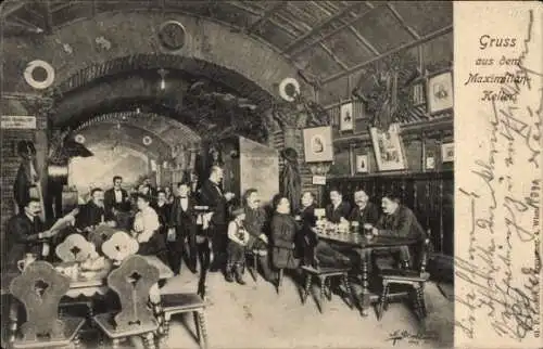 Ak Wien 1 Innere Stadt, Maximiliankeller, Innenansicht, Maximilianstraße 2