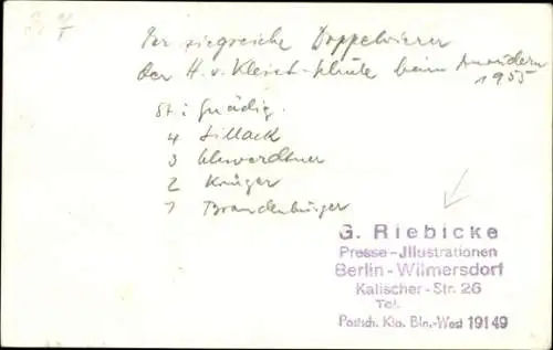 Foto Ak Ruderer, Sieger der Heinrich von Kleist-Schule 1955