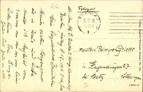 Ak Wrocław Breslau Schlesien, Augustusplatz, Siegesdenkmal