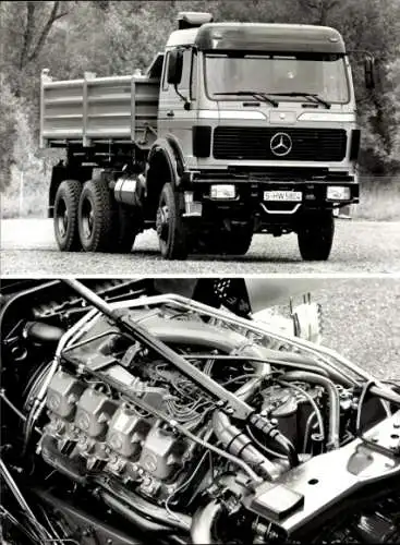 Foto Autos, Mercedes-Benz 2635 Ak mit Ladermotor OM 442 A, Autokennzeichen SHW 5804