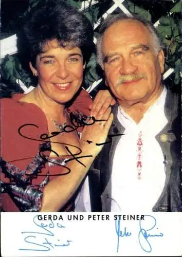 Ak Schauspieler Sänger Gerda und Peter Steiner, Portrait, Autogramme