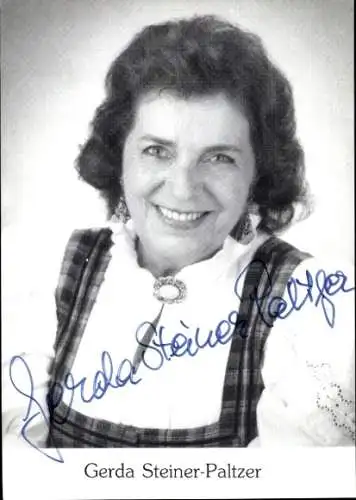 Ak Schauspielerin Gerda Steiner-Paltzer, Portrait, Autogramme