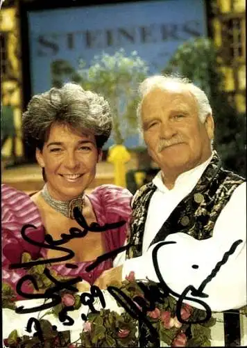 Ak Schauspieler Peter und Gerda Steiner, Portrait, Autogramme, Sänger