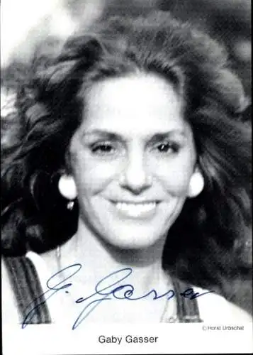 Ak Schauspielerin Gaby Gasser, Portrait, Autogramm