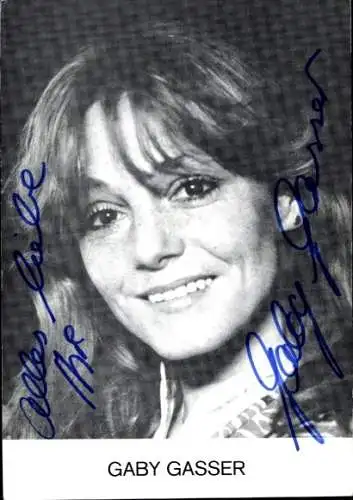 Ak Schauspielerin Gaby Gasser, Portrait, Autogramm