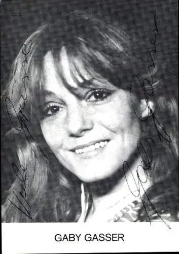 Ak Schauspielerin Gaby Gasser, Portrait, Autogramm