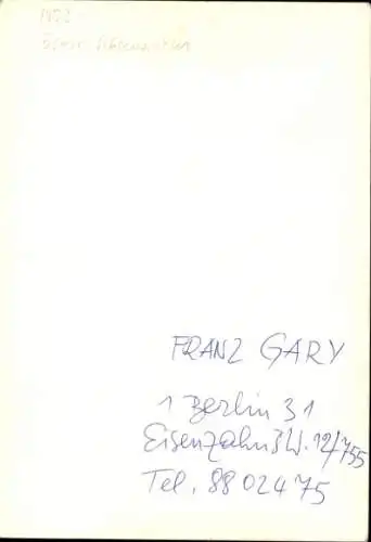 Ak Schauspieler Franz Gary, Portrait, Autogramm