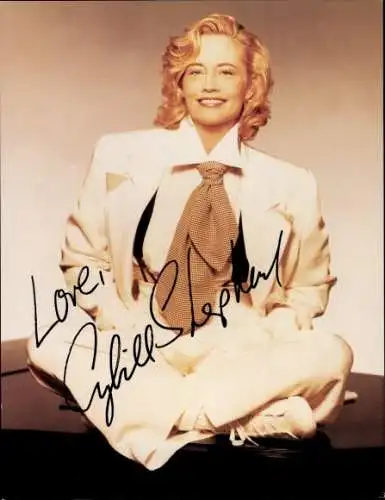 Ak Schauspielerin Cybill Shepherd, Portrait, Autogramm