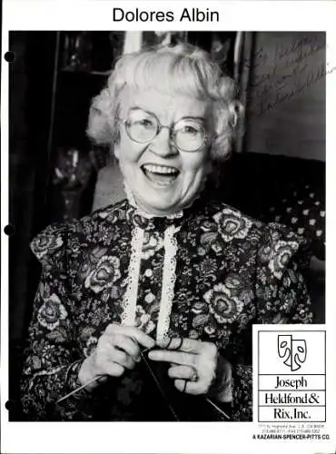 Ak Schauspielerin Dolores Albin, Portrait, Autogramm