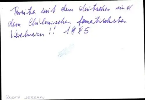 Ak Sängerin und Schauspielerin Rosita Serrano, Portrait, Autogramm