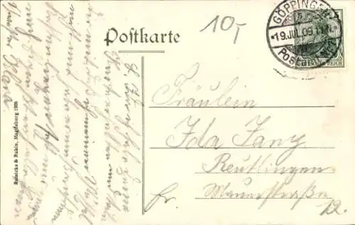 Ak Göppingen in Württemberg, Untere Marktstraße, Geschäfte