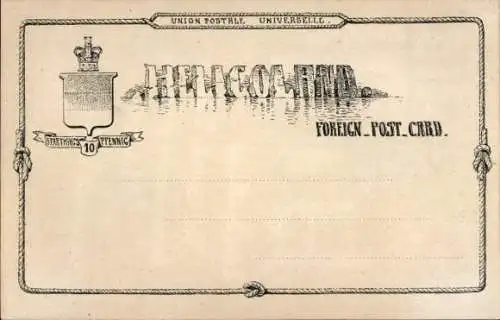 Buchstaben Ak Nordseeinsel Helgoland, 10 Pfennig