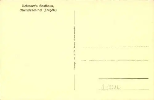 Ak Oberwiesenthal im Erzgebirge, Gasthaus Dotzauer