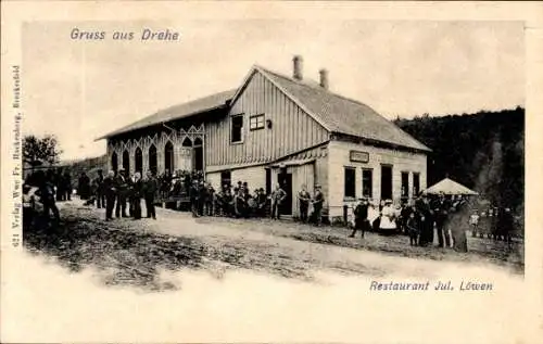 Ak Drehe Breckerfeld im Sauerland Westfalen, Restaurant Jul. Löwen