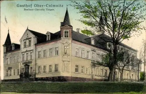 Ak Obercolmnitz Colmnitz Klingenberg im Osterzgebirge, Gasthof Obercolmnitz