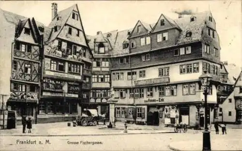 Ak Frankfurt Main, Große Fischergasse, Zum Rosen Eck, Bürgerbrau