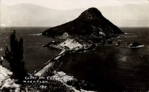 Ak Mazatlán Mexiko, Blick zum Berg